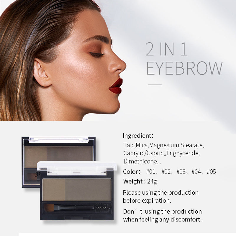 Lazy Two-color Eyebrow Powder