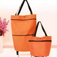 Folding Shopping Bag Collapsible Trolley Bags with Wheels