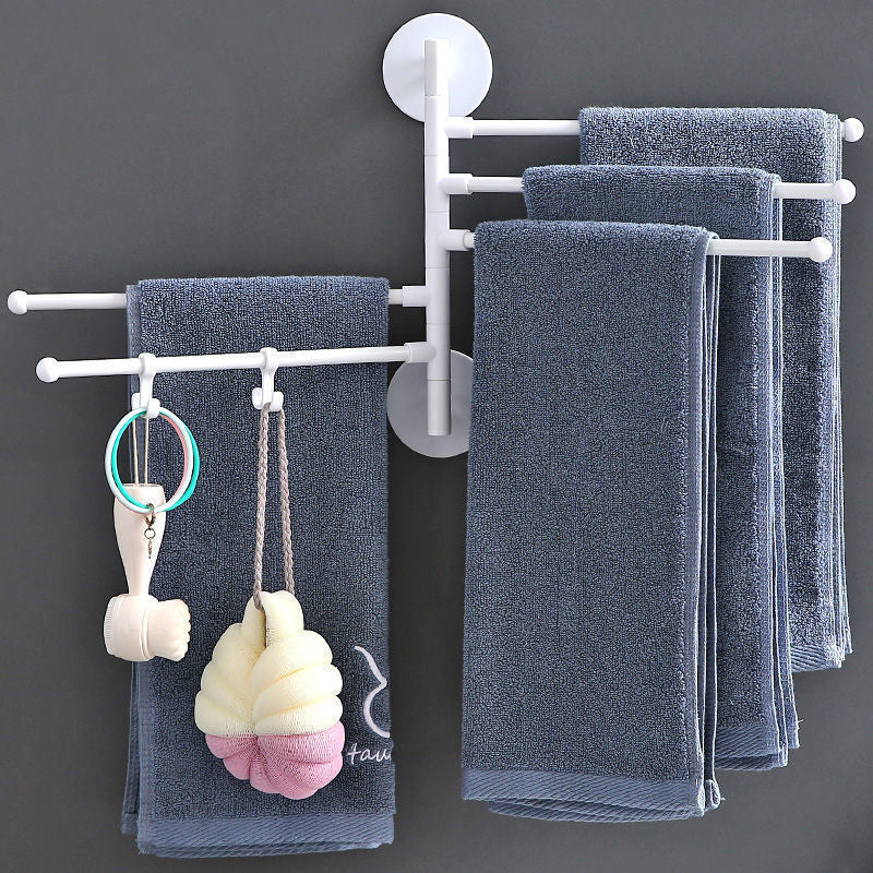 Wall Mounted Rotating Towel Rack No-Punching