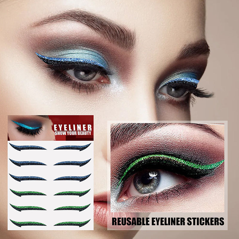 6 Pairs Self Adhesive Eyeliner Stickers