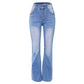 Vintage Button Fly High Waist Flare Leg Jeans