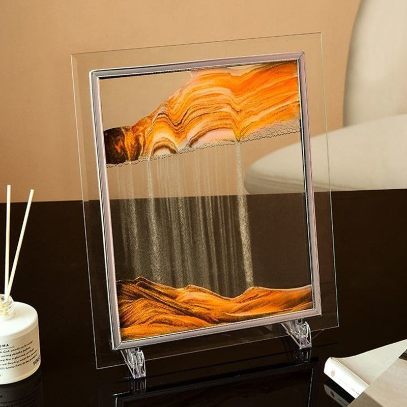 Sandscapes in Motion Round Glass 3D Deep Sea Sand Art