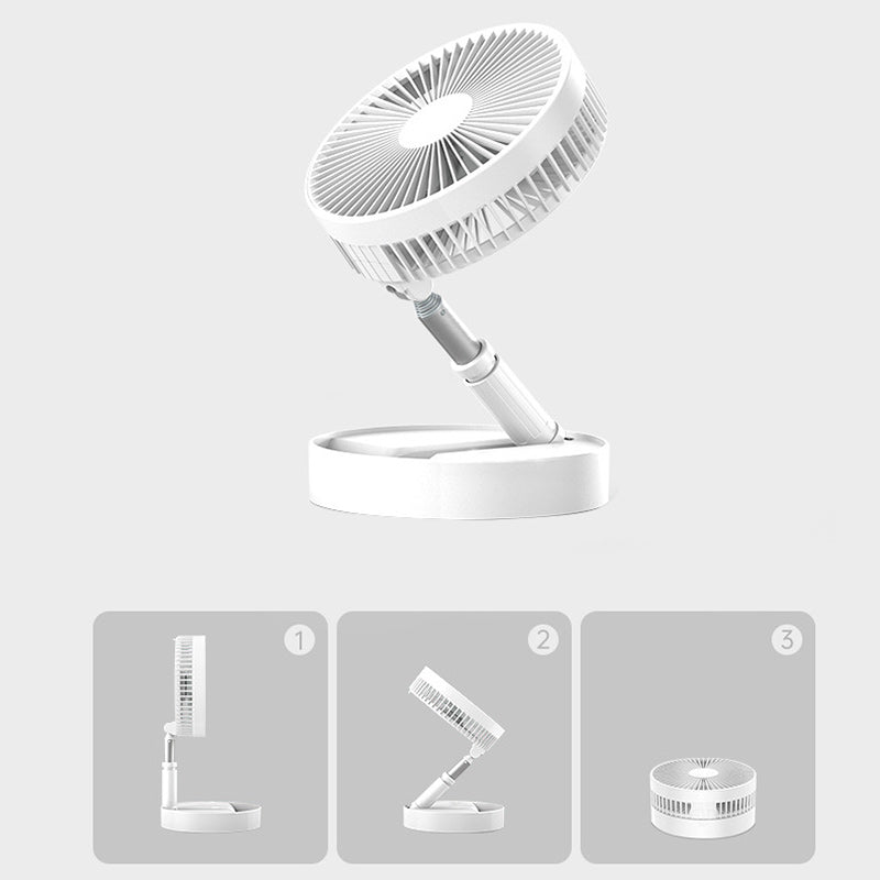 Stand Fan, Folding Portable Telescopic USB Fan
