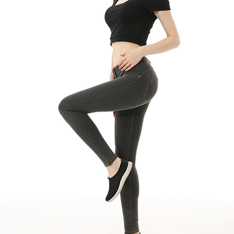 Mid Rise Denim Shaping Leggings