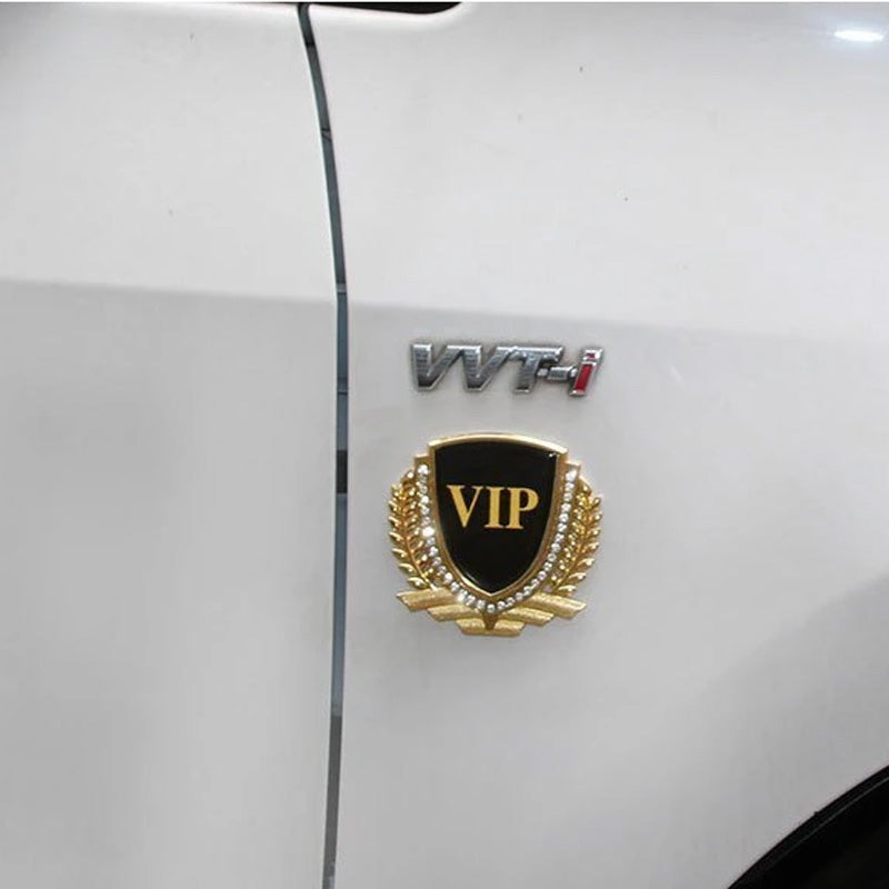 3D Wheat Ear Diamond Metal Creative Car Sticker