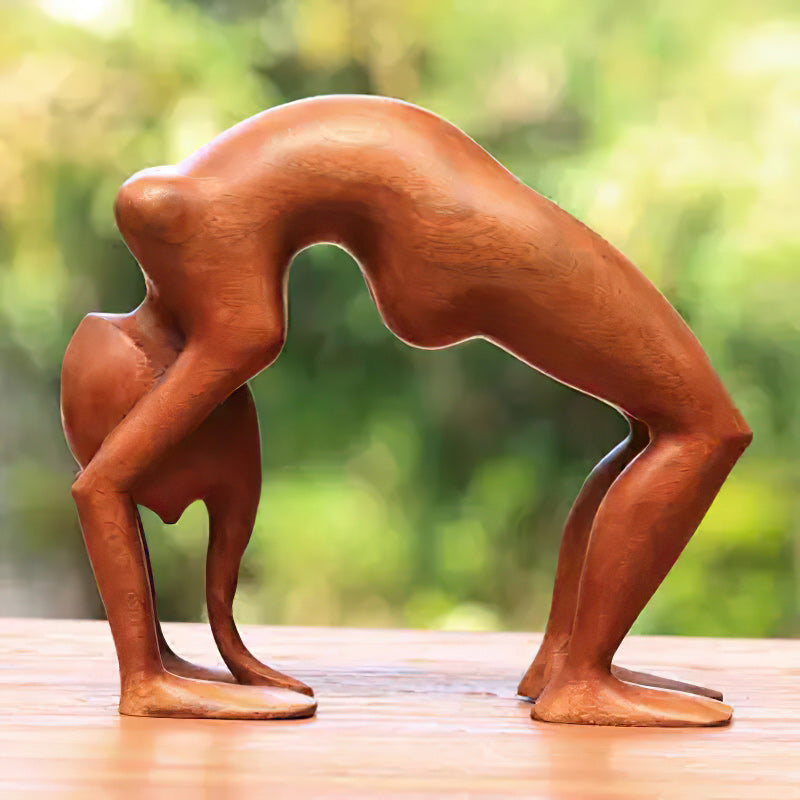 Yoga Pose Wood Carving Wood Sculpture Gifts