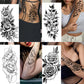 Sketch Flower Full Body Tattoo Sticker