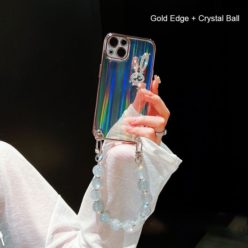 Creative Rabbit Wrist Strap Chain Phone Case