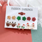Christmas Stud Earrings Set