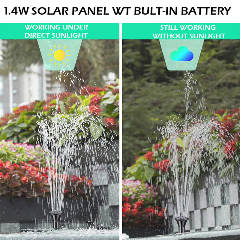 Floating Solar Fountain Garden Water Fountain Decoration