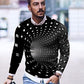 3D Geometric Vertigo Print Casual Top