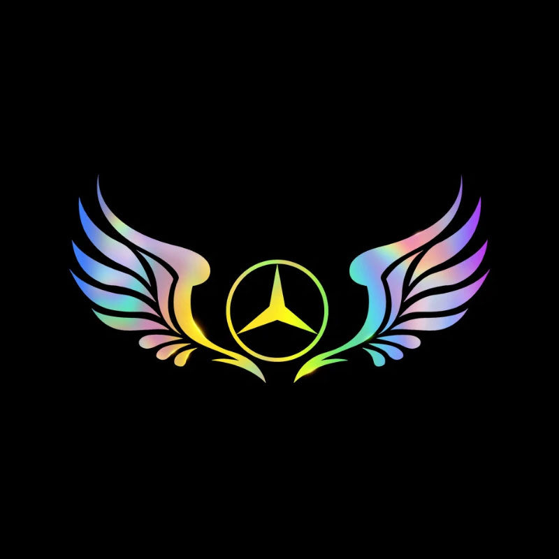 3D Angel Wings Colorful Laser Car Sticker（2PCS）