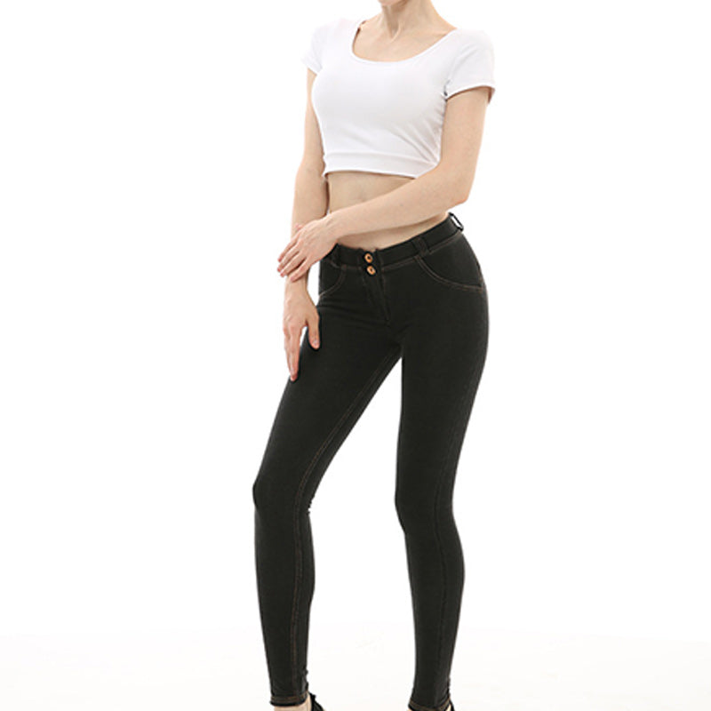 Mid Rise Denim Shaping Leggings