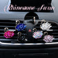 Rhinestone Swan Car Perfume Clip