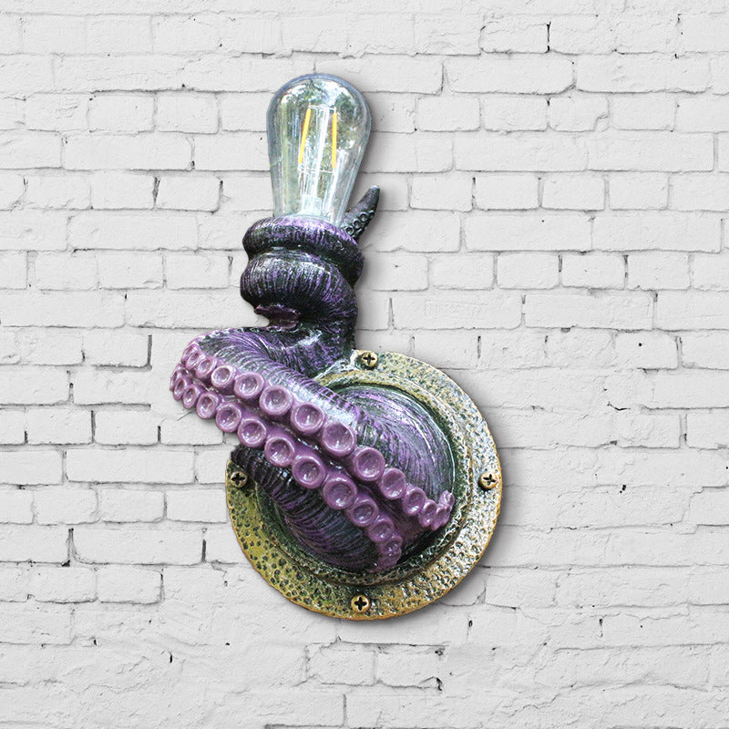 Retro Realistic Octopus Tentacle Wall Sconces