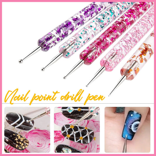 Manicure Double Point Drill Pen Set