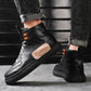 Men Letter Patch Lace-up Front Boots