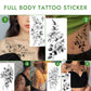 Sketch Flower Full Body Tattoo Sticker
