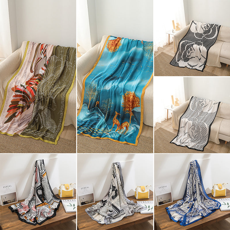 Silk Scarf Women Chiffon Shawl