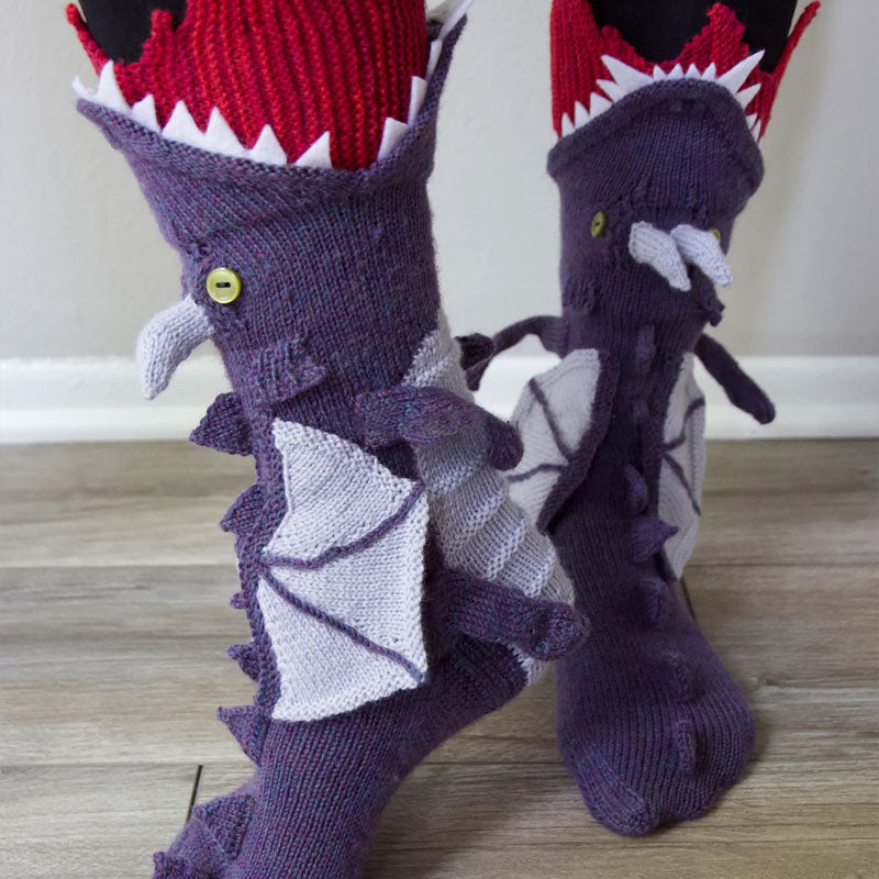 Knitted Crocodile Socks