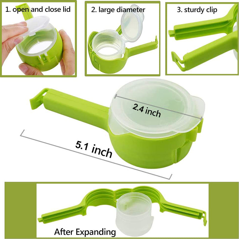 Plastic Food Bag Clips (4 Pcs)