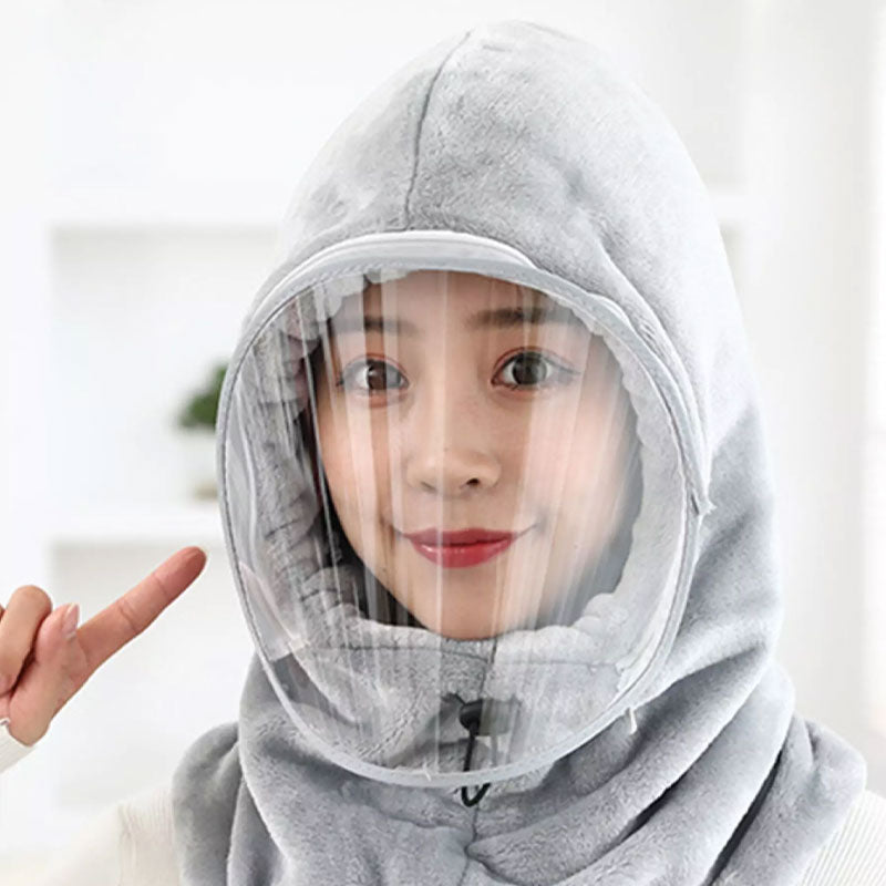Winter Women Cycling Hat with Transparent Face