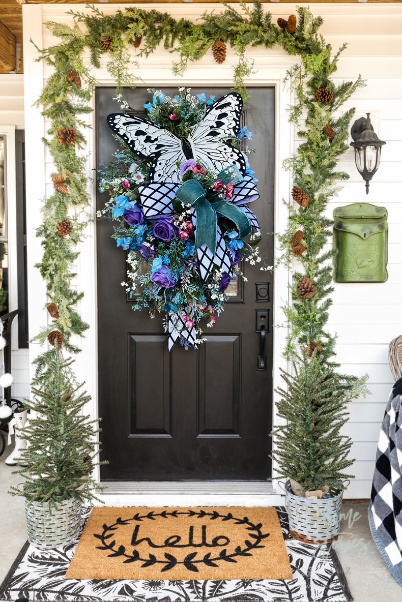 Spring Front Door Swag-Rustic Home Decor