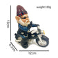 Gnome Dwarf Motorcycle Statue