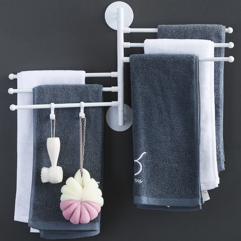 Wall Mounted Rotating Towel Rack No-Punching