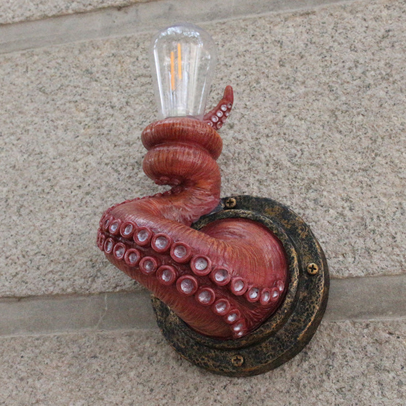 Retro Realistic Octopus Tentacle Wall Sconces