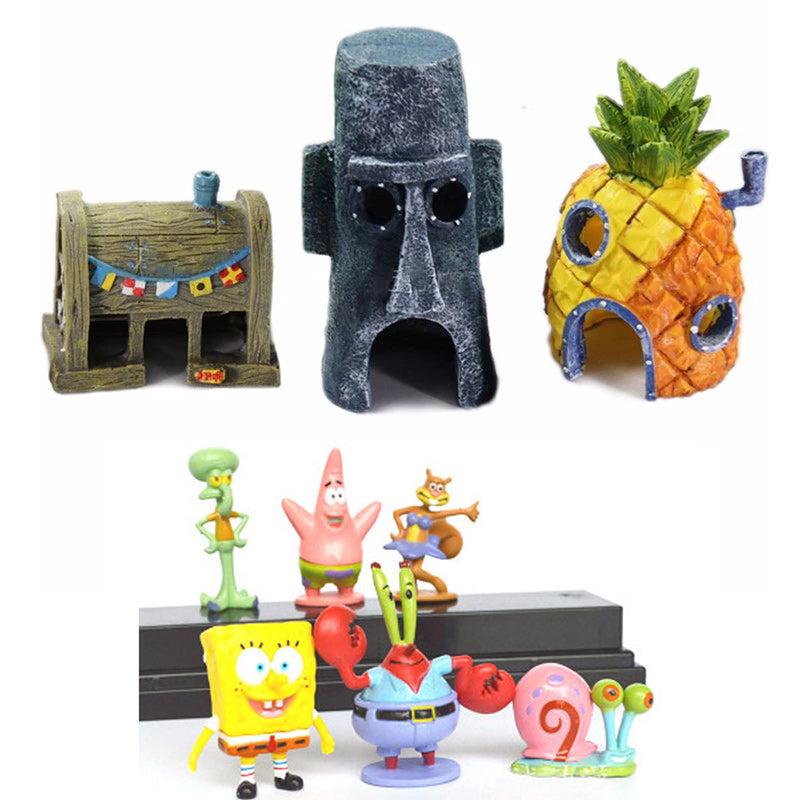 Aquarium Spongebob Figure Decoration