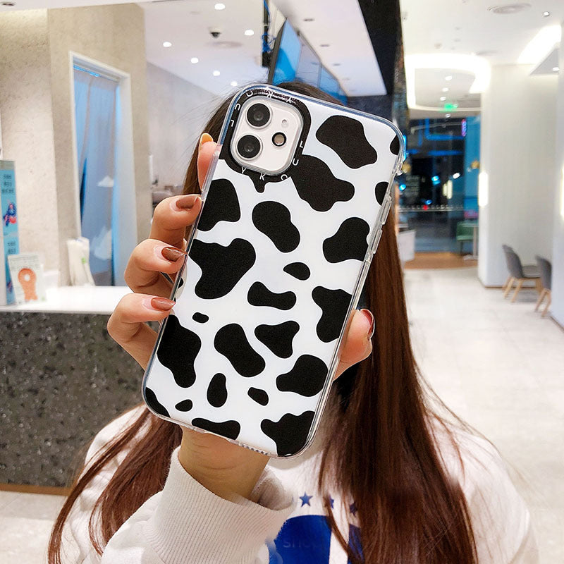 Cow Pattern Flower Pattern Phone Case