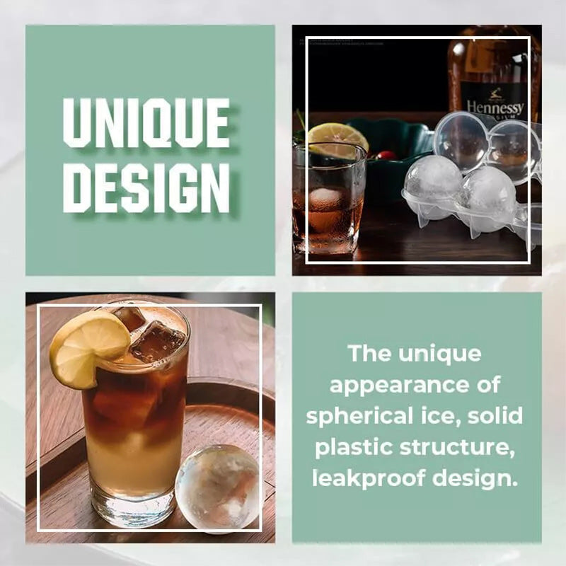 Ice Ball Mold 4-ball Ice Box❄summer Essential❄