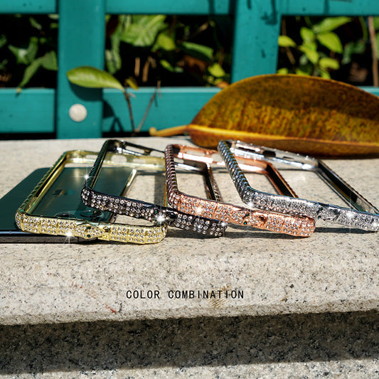 Rhinestone Metal Frame Phone Case