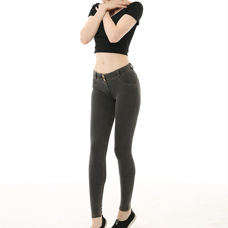 Mid Rise Denim Shaping Leggings
