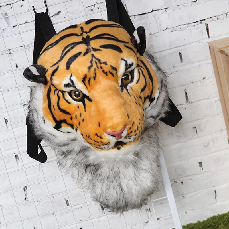 Fashion Lion & Tiger Head Backpack Multifunc Outdoor Bags