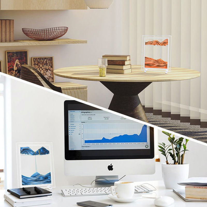 Sandscapes in Motion Round Glass 3D Deep Sea Sand Art