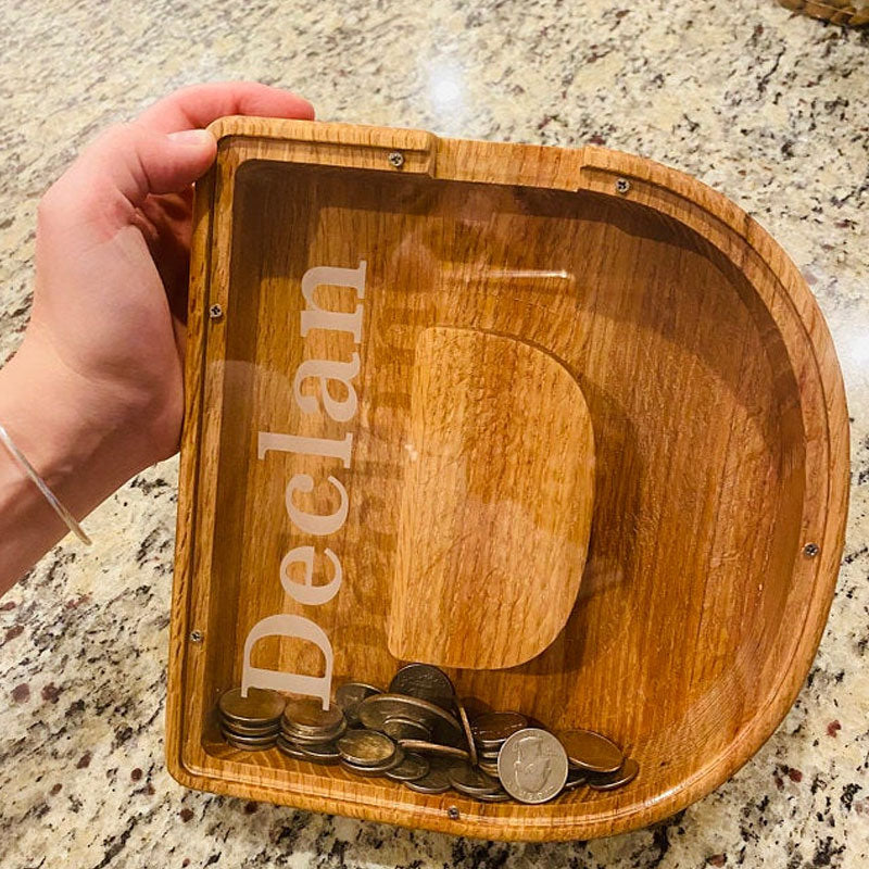 Personalized Boys/Girls Piggy Bank-Wood Gift For Kids