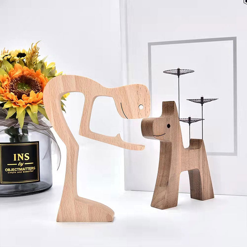 Wooden Dog Ornaments