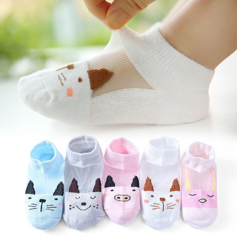 Children's Summer Thin Socks (five Pairs)