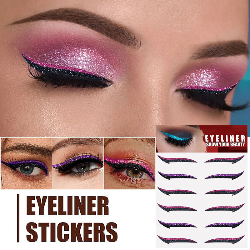 6 Pairs Self Adhesive Eyeliner Stickers