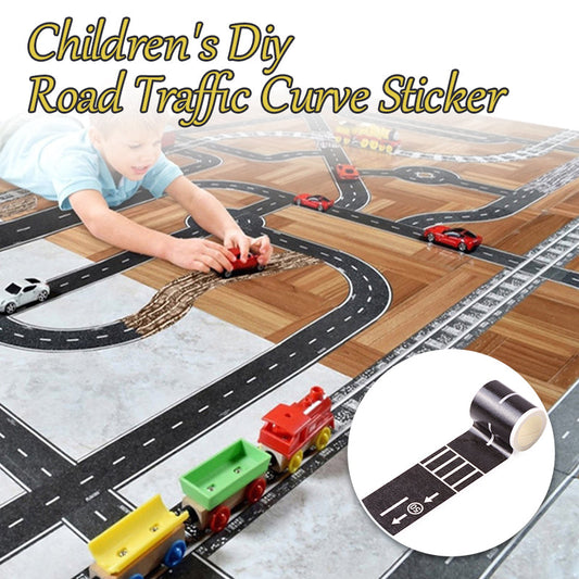 Children's Diy Road Traffic Curve Sticker