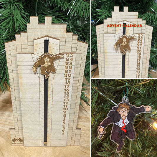 Die Hard Advent Calendar - Hans Gruber Falling off off Nakatomi Plaza
