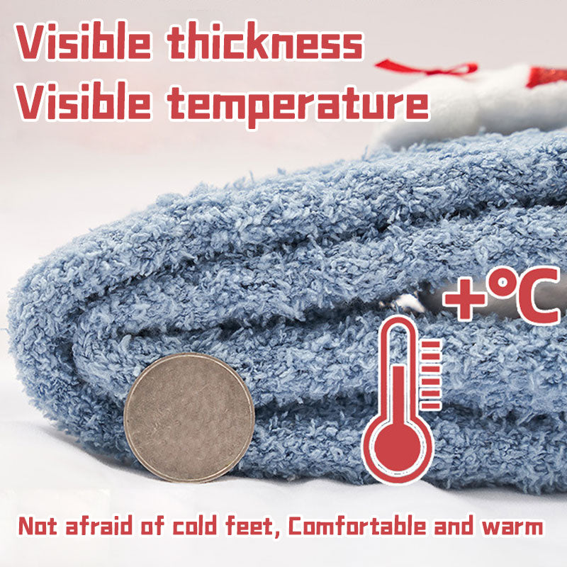 🎁🎅Cute Cartoon Coral Velvet Non-slip Christmas Socks