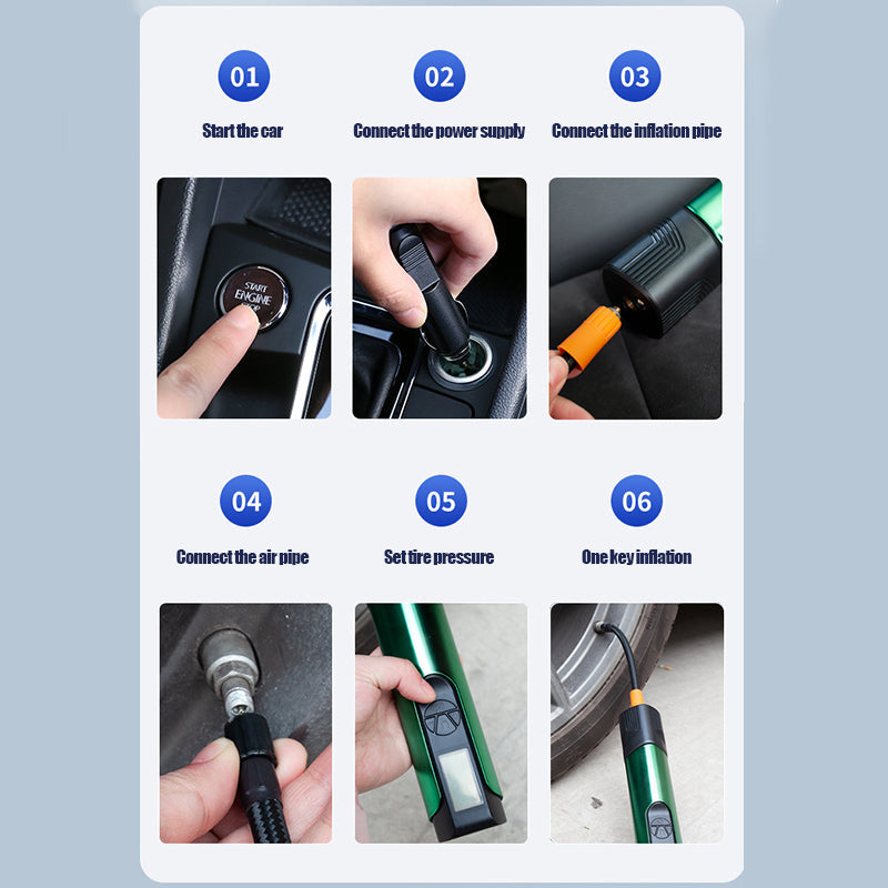 Portable Car Air Pump Cordless Tire Inflator