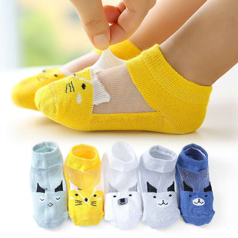 Children's Summer Thin Socks (five Pairs)