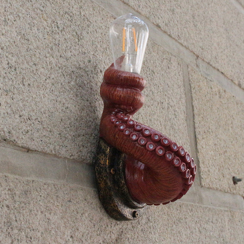 Retro Realistic Octopus Tentacle Wall Sconces