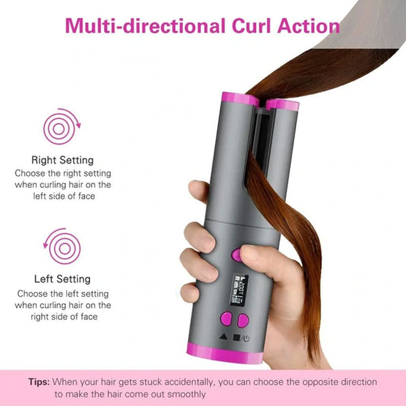 Auto Rotating Cordless Ceramic Hair Curler