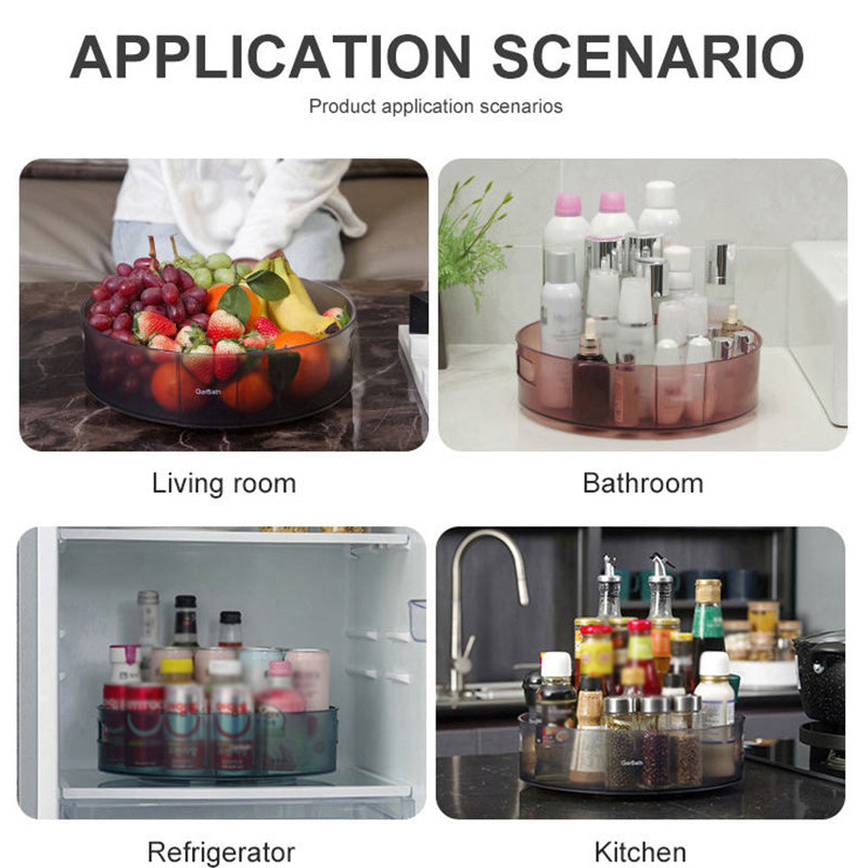 Plastic Turntable Storage Tray Kitchen