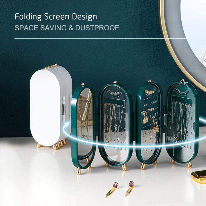 Necklace Jewelry Organizer with Folding Screen Design
